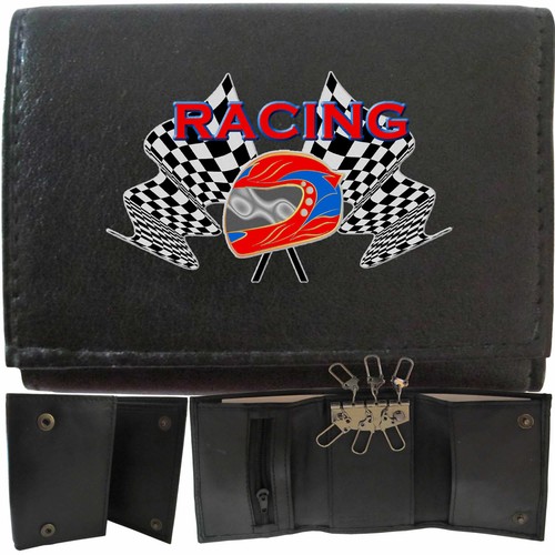 Geldbörse Motor Racing Echtleder Flaggen F1 Moto Sport Herren Geschenkdose RFID - Bild 27 von 34