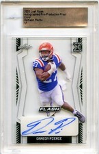 DAMEON PIERCE RC 2022 LEAF FLASH CLEAR ROOKIE AUTO PRE-PRODUCTION 1/1 TEXANS
