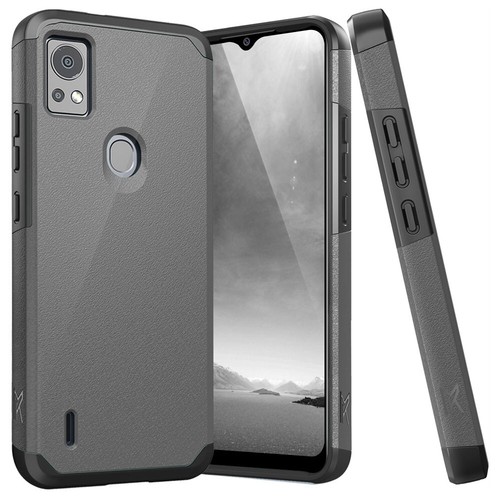 Funda rígida híbrida para teléfono Cricket Icon 5/AT&T Motivate 4 + vidrio templado - Imagen 67 de 77