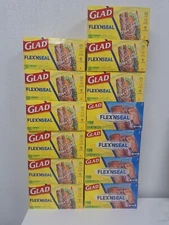 Glad FLEX N SEAL Food Storage Sandwich Zipper Plastic Bags- 100 Ct Each Box. 2pk