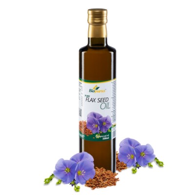 Biopurus reines kaltgepresstes Leinsamenöl 500ml