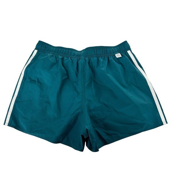 Adidas Men's M Swim Shorts 3" Inseam Teal Classic 3 Stripe Lined HF5424