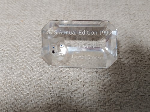 SWAROVSKI CRYSTAL SCS 1999 "MASQUERADE PIERROT" TITLE PLAQUE BY ADI STOCKER NIB - Picture 4 of 5
