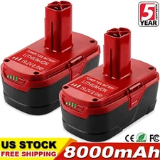 2Pack 8.0Ah For Craftsman 19.2 V 11375 Battery C3 DieHard 130279005 130279003