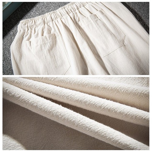 Men Ankle Length Pants Trouser Cotton Linen Loose Solid Casual Summer China Long - Picture 11 of 18