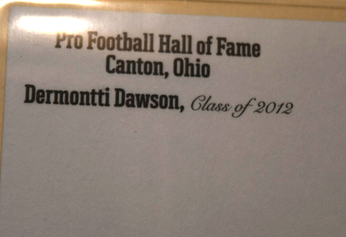 PRO FOOTBALL HALL: "BÜSTE POSTKARTE (3,5" x 5,o"), DERMONTTI DAWSON", Klasse 2012 - Bild 3 von 3