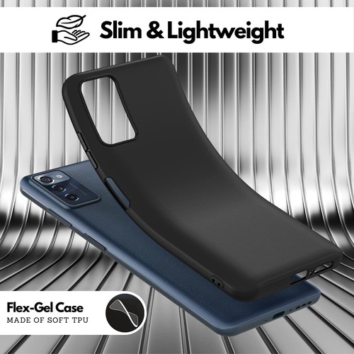 Funda de teléfono negra mate + 2X protector de pantalla de vidrio para celular de consumo ZMAX 5G - Imagen 6 de 9