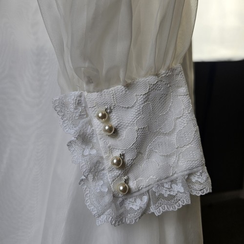 Vintage Handmade Wedding Dress with a Train. Halloween, Theater, Costume. - Picture 6 of 21