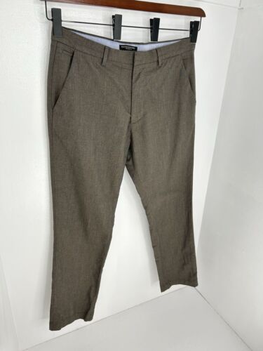 Pantaloni eleganti Banana Republic Glen a quadri taglio dritto taglia 35x30 (etichetta 34x30) marrone - Foto 3 di 12