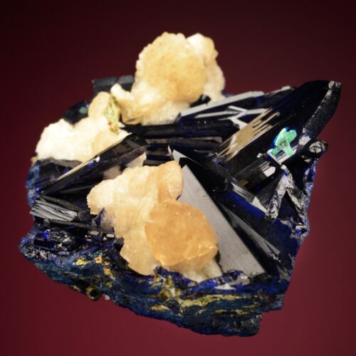 Azurita con mina de calcita Tsumeb, Tsumeb, región de Otjikoto, Namibia 0801-S220 - Imagen 3 de 7