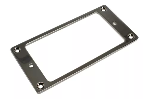 Metal flat humbucker pickup mounting ring for guitar - Black Chrome