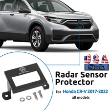 Front Anti Theft Radar Sensor Protector Cover Kit For Honda CRV 2017-2022 Black