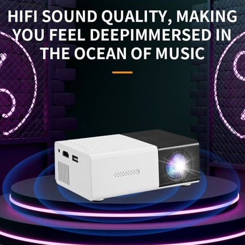 LED Mini Beamer Tragbar 1080P Heimkino Kino Beamer HDMI USB TV - Bild 14 von 16