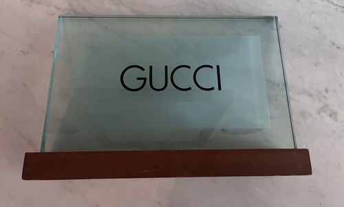 Gucci Kaufhaus Tabletop Händler Display Schild, Neiman Marcus / Macy’s - Bild 5 von 7