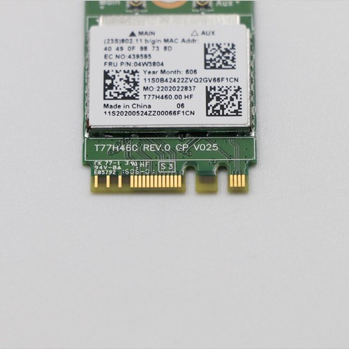 RTL8192EEBT BT4.0 Bluetooth Card 04W3804 04W3805 for Lenovo Thinkpad T540P T440P - Picture 3 of 3