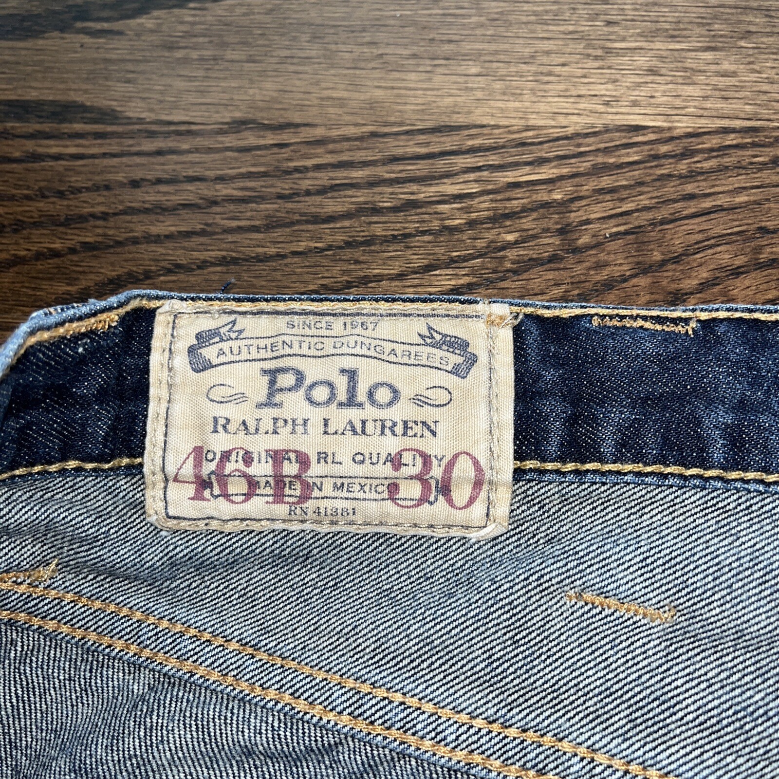 Ralph Lauren Polo Denim Jeans Men 46B X 25.5 - View 4