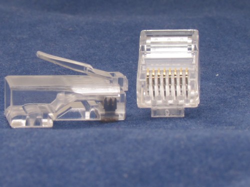 1000 X Pcs 3 Prong Teeth RJ45 8P8C Cable Plug CAT6 Connector LAN 10 bag x 100 Pc - Picture 5 of 11