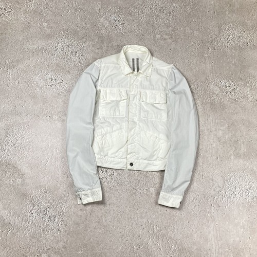 Iconic Rare Rick Owens Women's Olmar And Mirta Cotton White Worker Jacket L