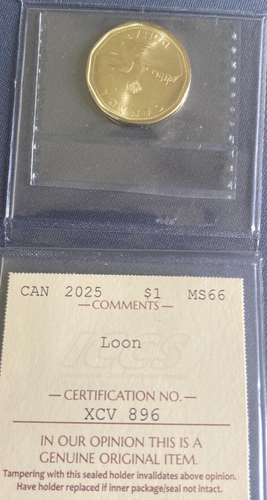 Canada - 1 Dollar - 2025 - Loon - ICCS Certified - MS-66 - Picture 3 of 3