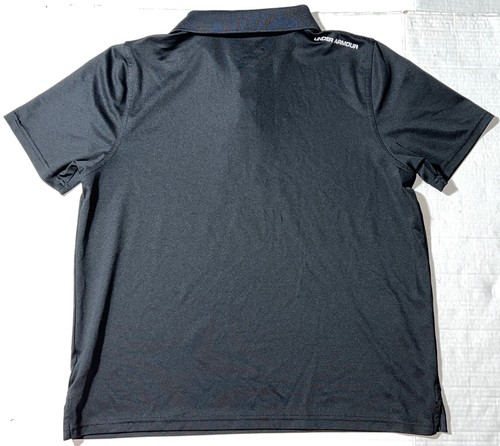 Under Armour Black Performance Polo Heat Gear S/S Loose Shirt Top YXL Boys XL - Picture 4 of 5