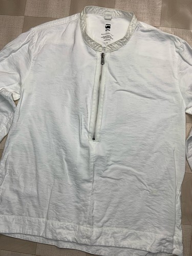 G-Star Raw Women White Half Zip Long Sleeve Lightweight Shirt Size Small - Picture 2 of 8