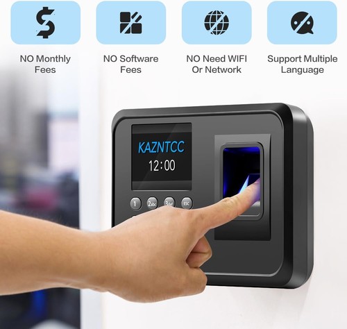 Fingerprint Time Recorder Clock for Employees Small Business with Finger Scan - Picture 3 of 5