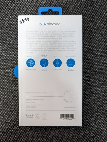 Blu Element Antimicrobial Armour 2X Case Black for iPhone 12 Pro Max - NEW - Photo 2 sur 3