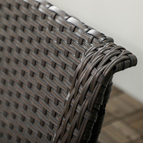 3 Seater Patio Furniture Outdoor Porch Couch Sofa Wicker with Non Slip Cushion - Picture 8 of 9