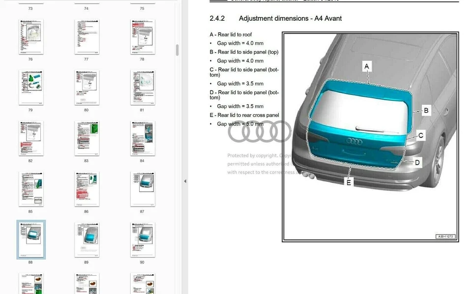 Audi A4 B9 (2015-2020)  manuale officina workshop manual - Immagine 2 di 4