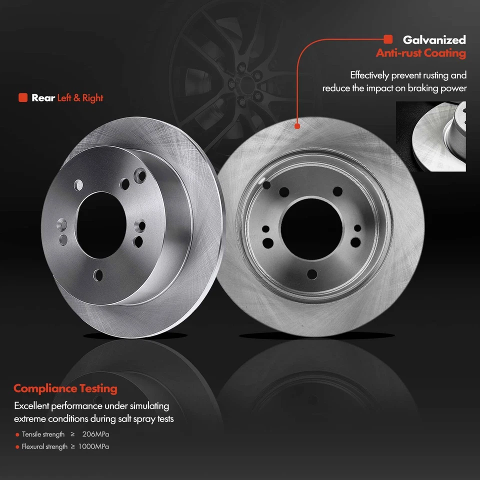 Rotor de freno de disco trasero y pastilla de freno + cojinete de buje para Hyundai XG300 01 XG350 02-05 Foto 4 de 4