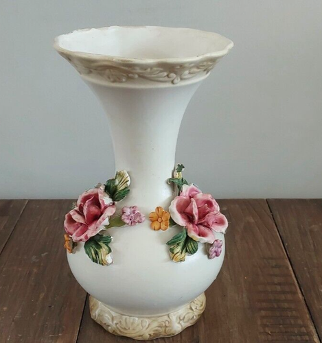 Ancien vase floral Capodimonte 839 hauteur 9,5" - Photo 5/11