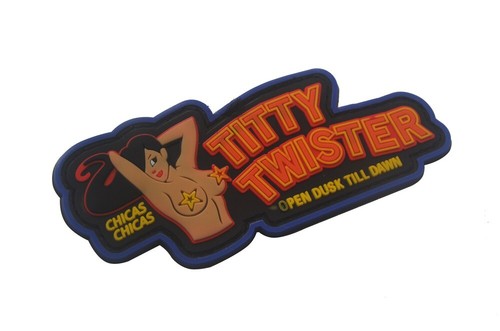 3D PVC Titty Twister Dusk Till Dawn Rubber Hook Loop Patch Badge Fullcolor - Picture 3 of 5