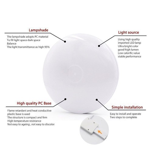 12W-50W LED Deckenleuchte Deckenlampe Bad Badezimmer-Lampe Küche Flur lampe DHL - Bild 18 von 36