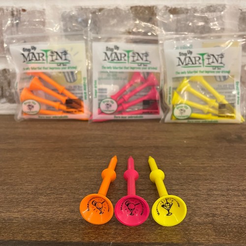 Martini Step-Up Golf Tees 3 1/4'' - Pink, Yellow, Orange & Multi Color! - Picture 2 of 15