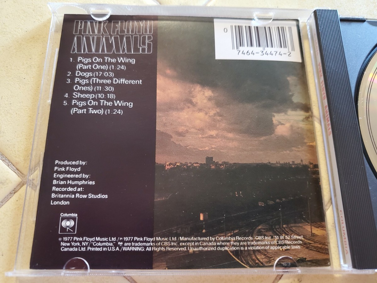 Pink Floyd Animals CD, Columbia Early Release, CK 34474 / DIDP