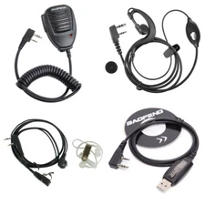 Baofeng Walkie Talkie PTT Earphone UV-5R Two-way Radios Accessories Set LOT