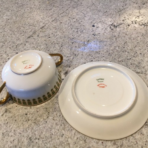 Schleiger 891 by HAVILAND France - Set di 4 tazze e piattini piatti Brodo - - Foto 8 di 8