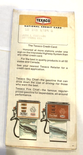 Mapa de ruta de colección Texaco petróleo gasolina Pennsylvania años 60 - Imagen 2 de 3