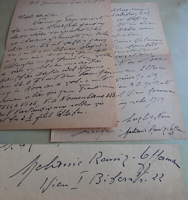 Melanie von REMIZ, geb. Freiin von OFFERMANN (1899-1975): zwei Briefe WIEN 1950