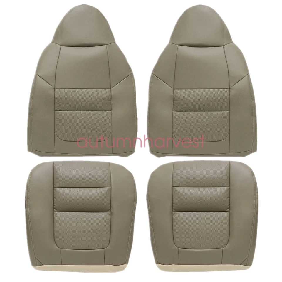 Cubierta de asiento de cuero tostado para Ford F250 F350 Lariat 2001 lado conductor/pasajero Foto 2 de 4