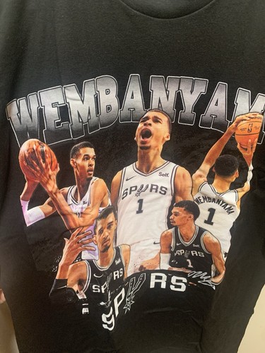 New Victor Wembanyama T Shirt WEMBY San Antonio Spurs Basketball NBA - Picture 4 of 6