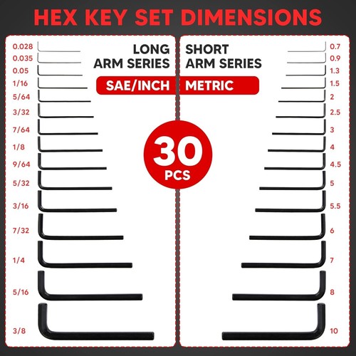 Industrial Grade 30-Piece Allen Wrench Set – High Torque & Rust-Resistant Design - Picture 4 of 9