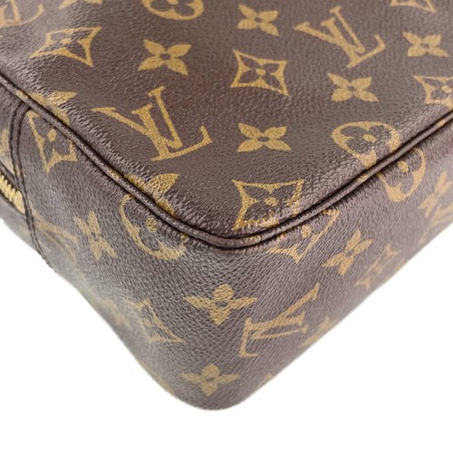 Louis Vuitton Monogram Trousse Toilette 28 Pelle Marrone Pochette 3174 - Foto 9 di 21