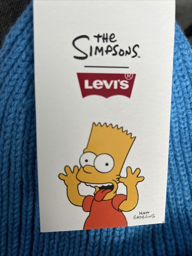 Gorro de punto de gran tamaño azul de Springfield logotipo de peces de Springfield de gran tamaño unisex nuevo - Imagen 5 de 6