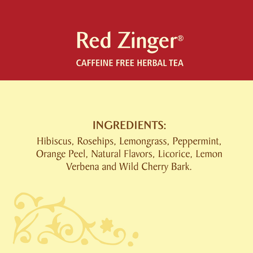 6x Boxes Celestial Seasonings Red Zinger Herbal Tea | 20 Bags Each | 1.7oz - Picture 2 of 3