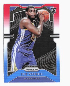 2019 Panini Prizm Eric Paschall Red White Blue Prizm RC Rookie Card 279 Warriors