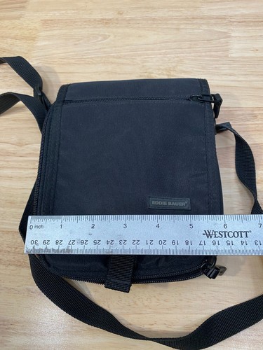 Eddie Bauer Cross Body Travel Bag Unisex Black Utility Multi Pockets - Picture 2 of 15