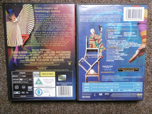 TWO PAIR OF CIRQUE DU SOLEIL DVDs SALTIMBANCO & LA NOUBA VGC - Picture 2 of 3