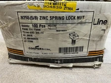 (Box of 100) Cooper B-Line N255 5/8" Zinc Spring Nuts