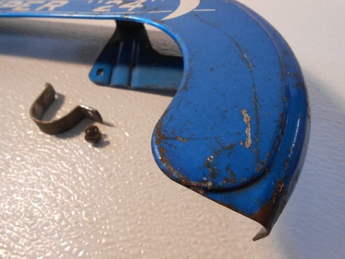 Vintage Columbia SUPER 24"inch Bicycle Chain Guard Blue Late 1950s Early 1960s - Picture 9 of 12